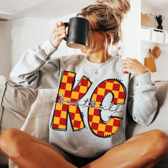 Kansas City Chiefs Football Sweatshirt, Kansas City Chiefs Shirt KC Chiefs Shirt - Picture 2 of 3
